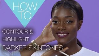 CONTOUR amp HIGHLIGHT DARK SKIN TONE  HOW TO MAKEUP TUTORIAL [upl. by Pavel102]