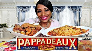 Pappadeaux Seafood Kitchen Stuffed Blue Crab amp Shrimp Mukbang [upl. by Frieda]