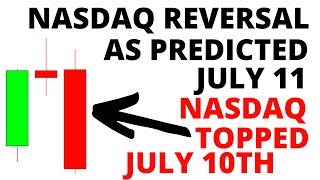 NASDAQ Reversal As Predicted on July 11  NASDAQ Topped July 10 2024 amp Stock Market CRASH Has Begun [upl. by Ahsemit312]