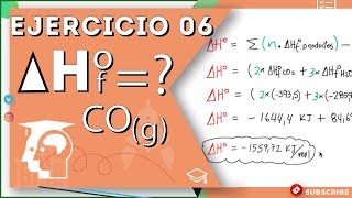 Cálculo de la entalpía de formación estandar del monoxido de carbono [upl. by Anihsit]