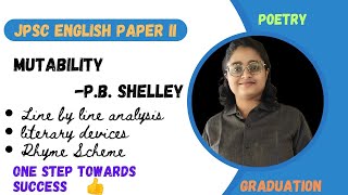 Mutability by PBShelley figures of speech literary devices summary  line by line analysis [upl. by Charleen]