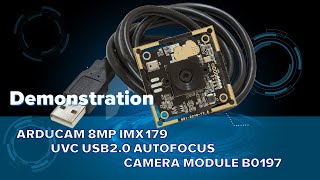 OEM Cameras Arducam IMX179 8MP Autofocus USB Camera Demonstration [upl. by Skelly]