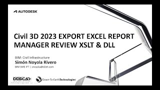 CIVIL 3D 2023 REPORT MANAGER TO EXCEL [upl. by Schild184]