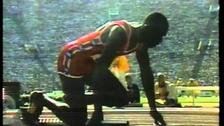 Olympics  1984 Los Angeles  Track  Mens 4 x 100 m Relay Finals  USA Gold 2 imasportsphile [upl. by Earvin]