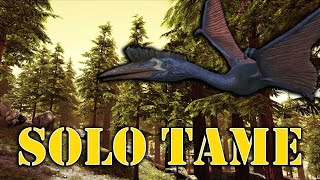 Solo Taming a Quetzal  EASY  Tutorial  Ark Survival Evolved [upl. by Aynatan]