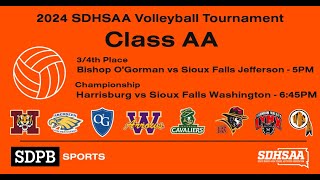 2024 SDHSAA Volleyball Championships Class AA 34th Place  Championship  SDPB Sports [upl. by Keefe643]