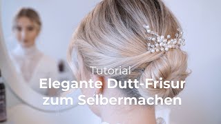 Elegante DuttFrisur  ganz schnell selbstgemacht  asambeauty [upl. by Alim976]