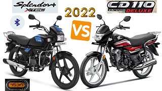 2022 Hero splendor plus xtec VS Honda cd110 dream  Mileage Top Speed Price 2022 Features Specs [upl. by Batchelor]