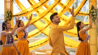 Haldi Dance of Groom and Sisters  cinematic amp Drone short  choreography by bhavingohel8680 [upl. by Nywles80]