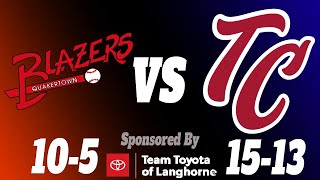 ECCBL Quakertown Blazers vs Trenton Capitals Game 1 71424 [upl. by Sivartal]