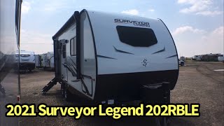 2021 Forest River Surveyor Legend 202RBLE Rear Bathroom Travel Trailer [upl. by Perloff]