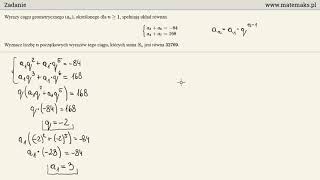 Matura rozszerzona  zadanie 13  ciąg geometryczny [upl. by Liederman]