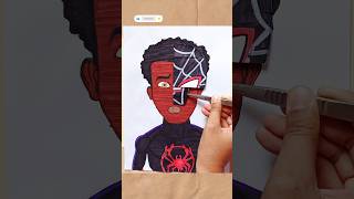 Spider Man Verse 3 Transformation Miles Morales Art shortsvideo spiderman milesmorales [upl. by Yrahcaz458]