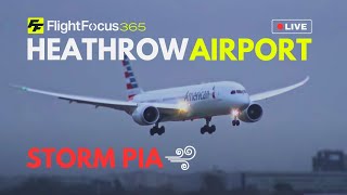 Live London Heathrow Airport  STORM PIA [upl. by Hcardahs263]