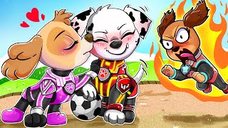 Paw Patrol Mighty Movie  Skye amp Marshall kissed without Liberty  Sad Story  Rainbow Friends 3 [upl. by Orestes]