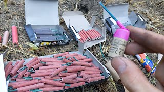 Lighting BIG FIRECRACKER Fireworks in Forest [upl. by Bora]