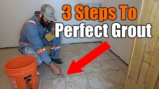 3 Steps To Get Perfect Grout On Your Floor Tile  THE HANDYMAN [upl. by Araihc]