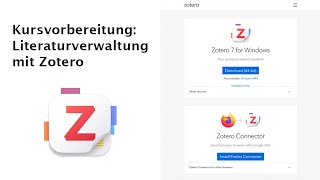 Kursvorbereitung Literaturverwaltung mit Zotero [upl. by Cuthbertson]