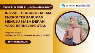 Softskills SIB Desy Nur Alifah  Inovasi Terbaru dalam Energi Terbarukan [upl. by Vachil821]