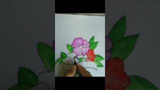 Water colour Painting for beginners youtube youtubeshorts watercolor art flowers beginners [upl. by Ashwin]