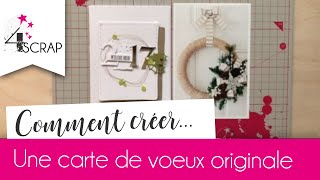 Tuto Scrapbooking Carte de voeux originale par Nécureuil 4enSCRAP [upl. by Whitney]