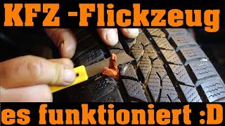 KFZ  Reifenflickset  Flickzeug und das Loch ist dicht 😀🔧 [upl. by Nahk]