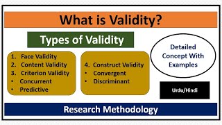 What is Validity in Research Types of ValidityFaceContentCriterionConstruct Validity [upl. by Bullock]