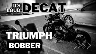 What does a Triumph Bonneville Bobber sound like after installing the Hitchcox Drag Pipes amp a xpipe [upl. by Esekram]