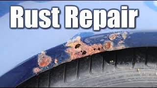 How to Repair Rust on Your Car Without Welding Rust Removal [upl. by Eikcin]