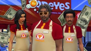 Becoming a POPEYES MILLIONAIRE in Sims 4 [upl. by Leuqar545]