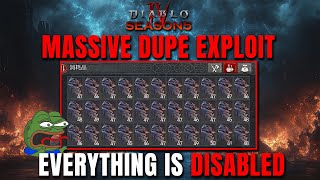 MASSIVE DUPE EXPLOIT  DISABLED Trading of any kind in Season 5 Diablo 4 [upl. by Paddy]