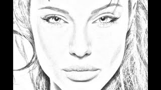 Photoshop Tutorial  Convert Photo To Line Drawing [upl. by Gittel]