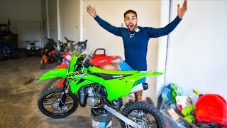 Buying A Brand New Dirt BIke Kx100  Braap Vlogs [upl. by Yehtomit957]