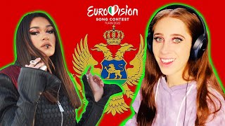 I REACTED TO MONTENEGROS SONG FOR EUROVISION 2022  quotVLADANA quotBREATHE [upl. by Notlew]