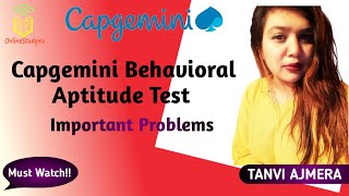 Capgemini Behavioral Ability test  Personality test  Tanvi Ajmera [upl. by Allimac]