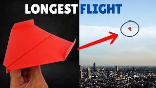 How to Make World Record Paper Airplane Longest Flight  Origami Paper Airplanes That Fly Straight [upl. by Eyssej788]