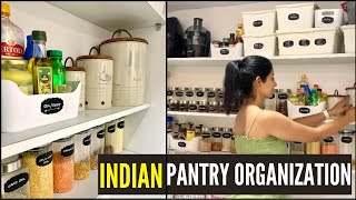 INDIAN SMALL PANTRYSTOREROOM ORGANIZATION 2021 How to Keep Pantry Minimalistic And Neat [upl. by Reste]