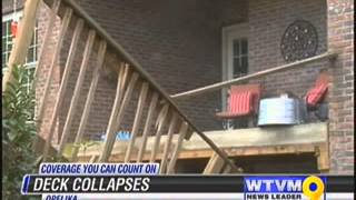 WOOD DECK COLLAPSE  Chicago area Deck amp Porch Safety Inspections [upl. by Kobi129]