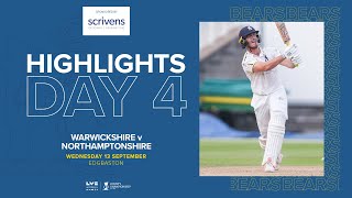 HIGHLIGHTS  Warwickshire v Northamptonshire  County Championship Day Four [upl. by Parshall613]