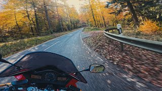 Honda VFR800 Wet and Tricky Curves  Motorsound Only [upl. by Einaoj]