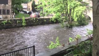 High Waters and the Flood Aftermath at Hebden Bridge West Yorkshire UK  23rd June 2012 1080 HD [upl. by Suravaj]