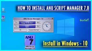 How to Install ANU SCRIPT MANAGER 70 On WINDOWS 107 And Telugu Typing Settings [upl. by Eenahpets390]