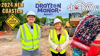 Drayton Manor NEW Coaster Construction Begins amp BIG Shockwave Changes For 2024 [upl. by Rick687]