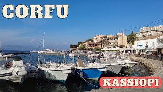 Kassiopi town  Corfu Greece 4k Ultra HD 60fps [upl. by Salman]