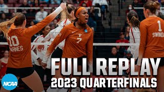 Texas vs Stanford 2023 NCAA volleyball tournament quarterfinals  FULL REPLAY [upl. by Lavina954]