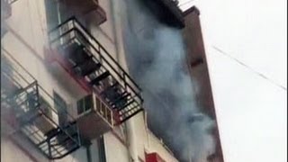 Fire in Mumbais residential apartment [upl. by Ahsenev]