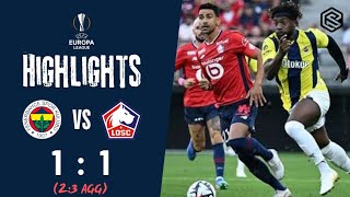 Fenerbahçe 11 Lille 23 Agg Extended Highlights [upl. by Atirabrab108]