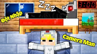 TÔ GÀ THỬ THÁCH 24H ĐỘT NHẬP NHÀ CAMERA MAN TRONG MINECRAFT SIÊU ĐÁNG SỢ [upl. by Iniretake]