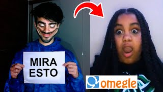 ASUSTANDO A GENTE EN OMEGLE reacciones muy graciosas [upl. by Gunther64]