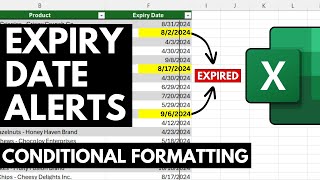 AUTOMATED Expiration Alerts with Conditional Formatting in Excel [upl. by Alwin]